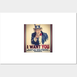 Uncle Sam Wants.... Posters and Art